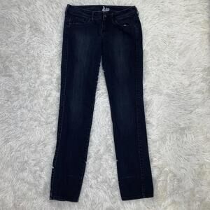 MNG By Mango Skinny Jeans Womens Size 4 Black Low Rise Stretch 28x30